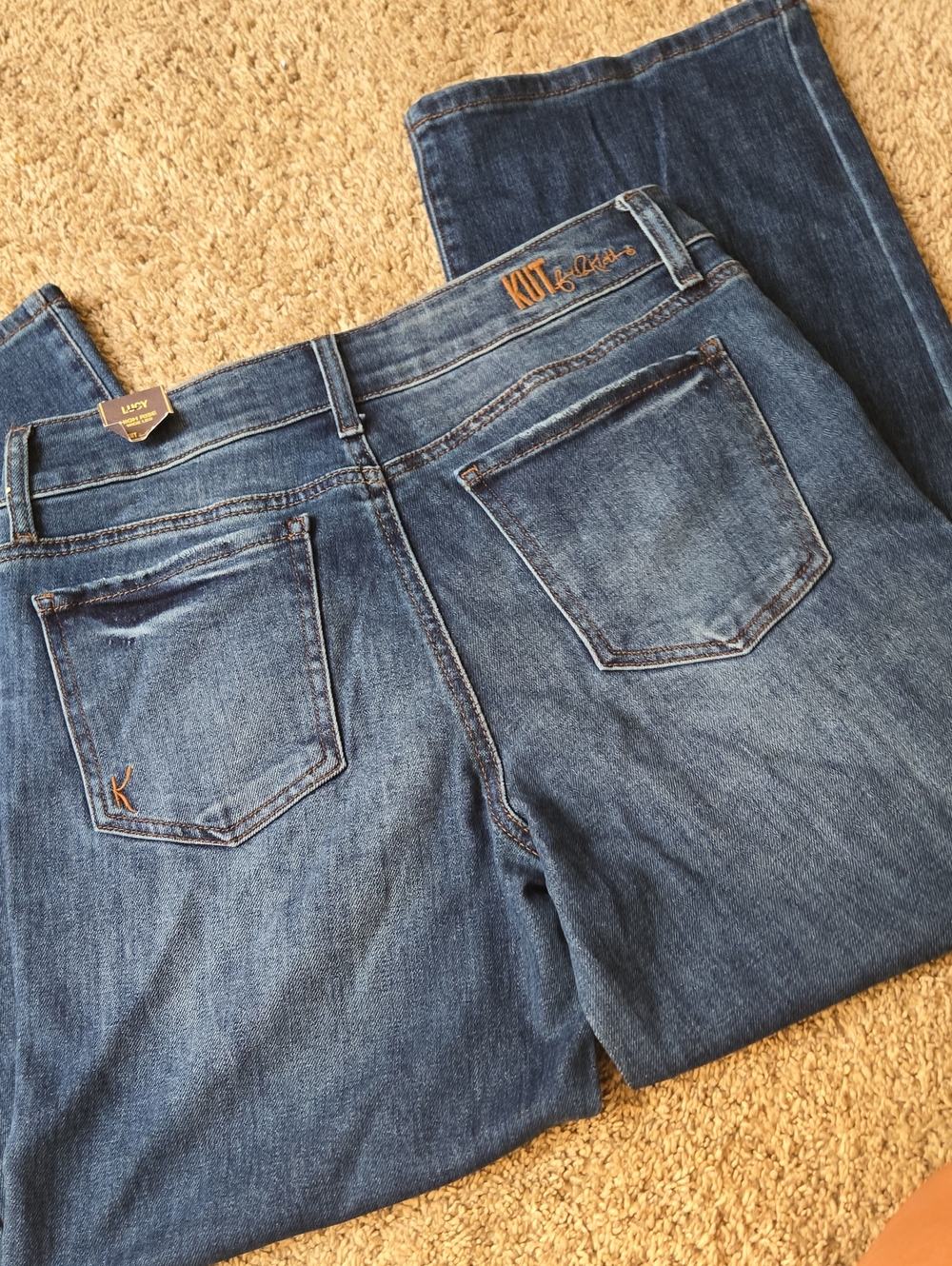 Kut from the Kloth Dark Blue Wide Leg Jeans - Picture 4 of 7